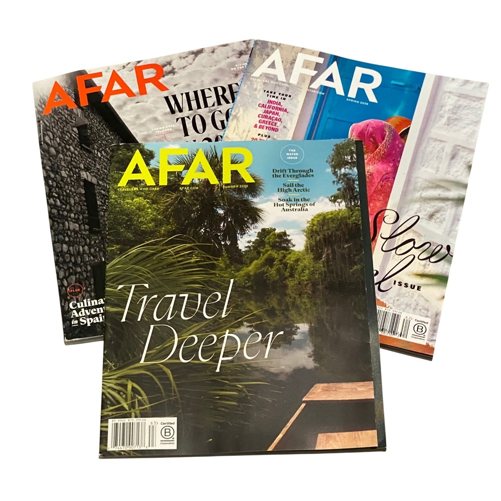 AFAR Magazine Lot of 3 Bundle Winter - Summer 2026 Travel Photography Guide Book